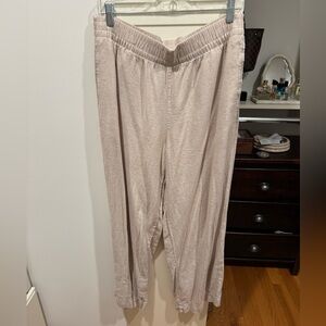 Old Navy Light Beige Women’s Linen Blend Trousers